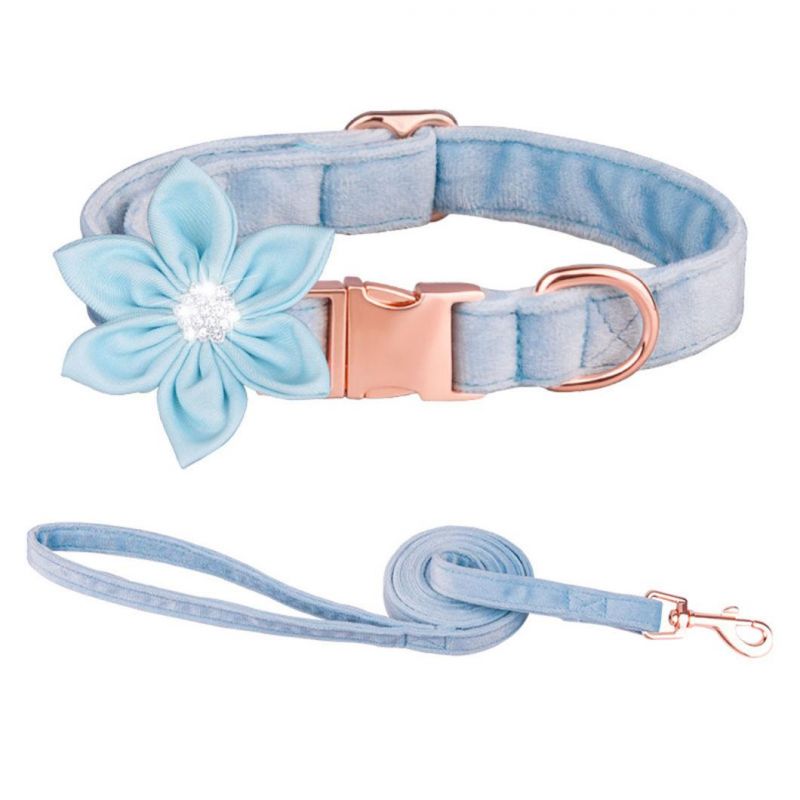 Charming Dog Colloar with Beautiful Flowers Pet Collar