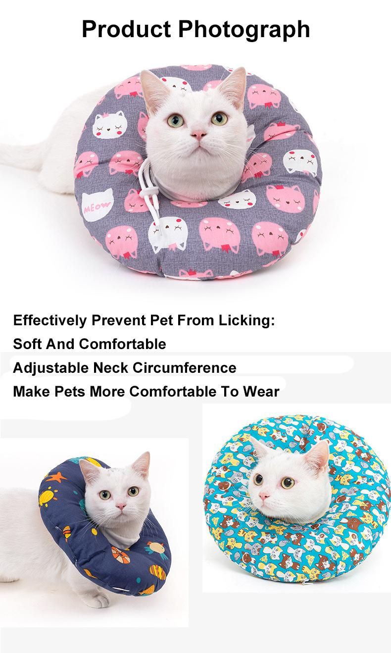 Pet Neck Cone Recovery, Collar Anti-Bite Anti-Lick Surgery Wound Healing Protective Pet Cats Elizabethan Collar