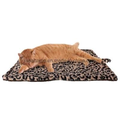 Thermal Leopard Print Cat Mat Ultra-Soft Pet Bed Pad
