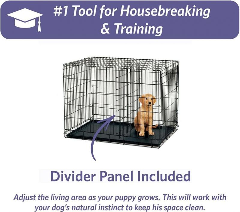 Folding Pet Cage, Very Eco-Friendly Dog Cage, Easy to Install Without Tools, with Tray at Bottom