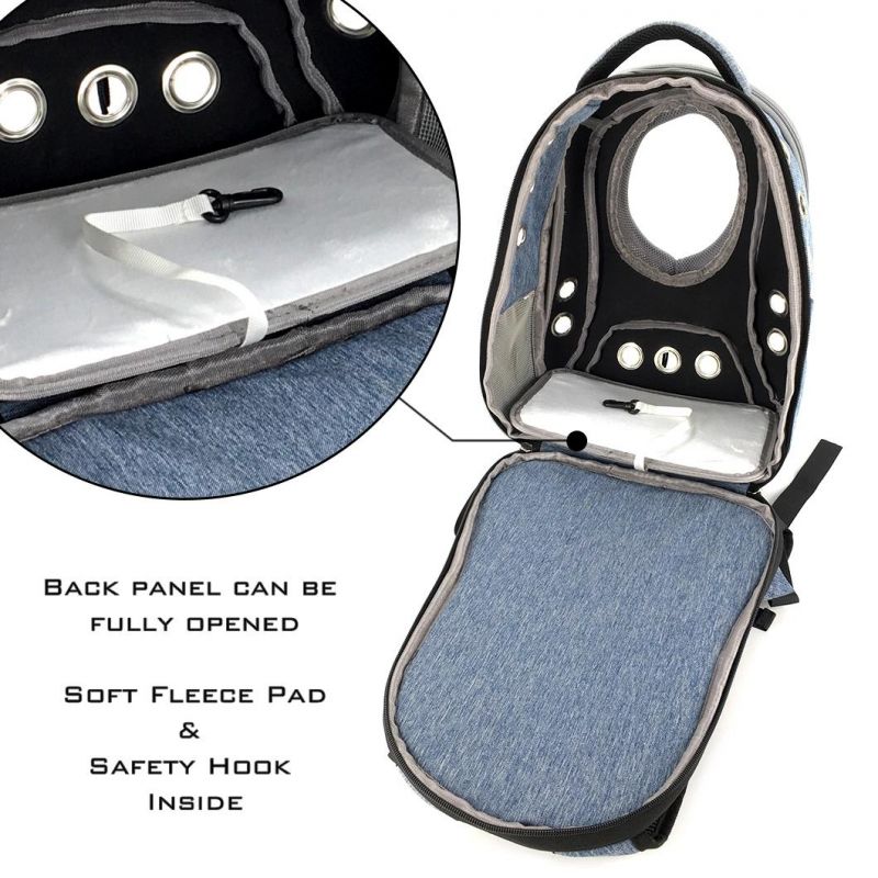 High Quality Pet Accessories Cation Polyester Material Pet Carrier Breathable Pet Dog Cat Backpack