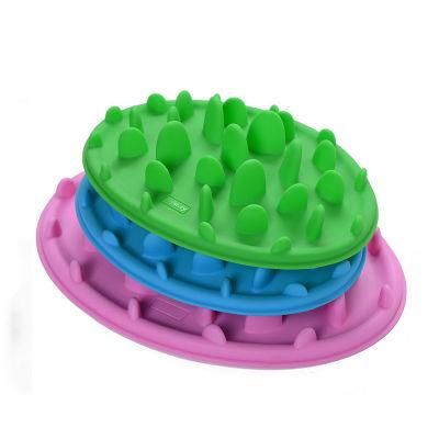 Pet No-Spill Non-Skid Anti Choke Feeding Slow Feeders Collapsible Dog Bowls