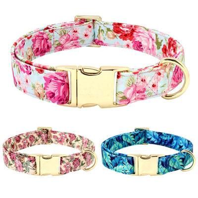 Metal Rose Gold Release Buckle Adjustable Dog Collars Bow Tie Collares