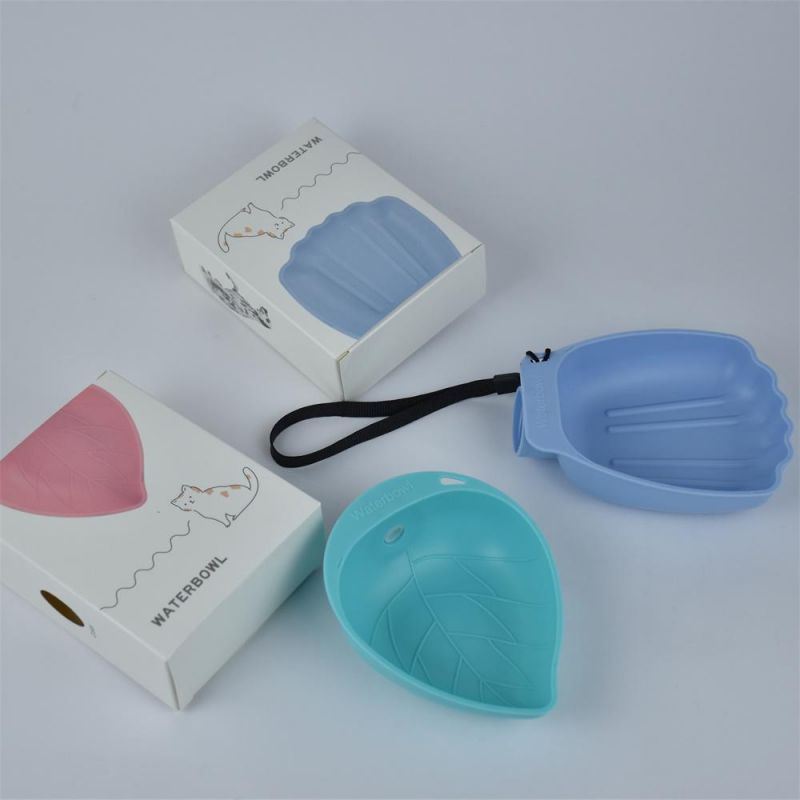 Plastic Portable Color Customized Pet Water Feeding Bowl