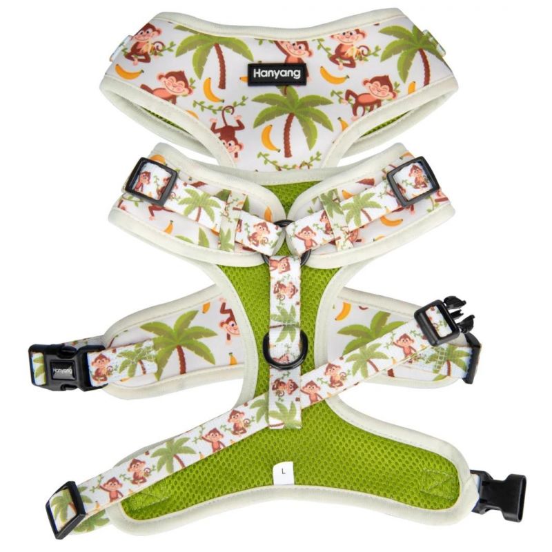 Hottest Selling Pet Supply Custom Pattern Pet Harness Wholesale Neck Adjustable Dog Harness