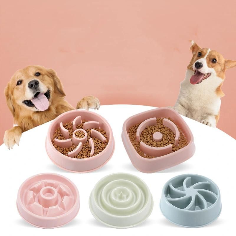 Anti Choking Bowl Stop Bloat Slow Eating Pet Food Bowl