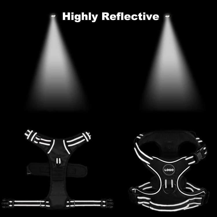 Heavy Duty Luxury Reflective No Pull Soft Pet Harness Vest for Dogs, Factory Price Custom Personalized Adjustable Dog Harness/Hot Sale/Customization