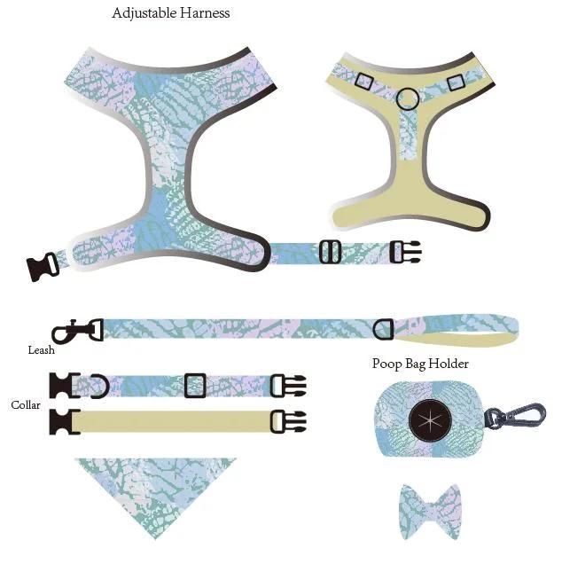 Luxury Spring Flower Custom Pattern Sunflower Dog Pet Set Harness