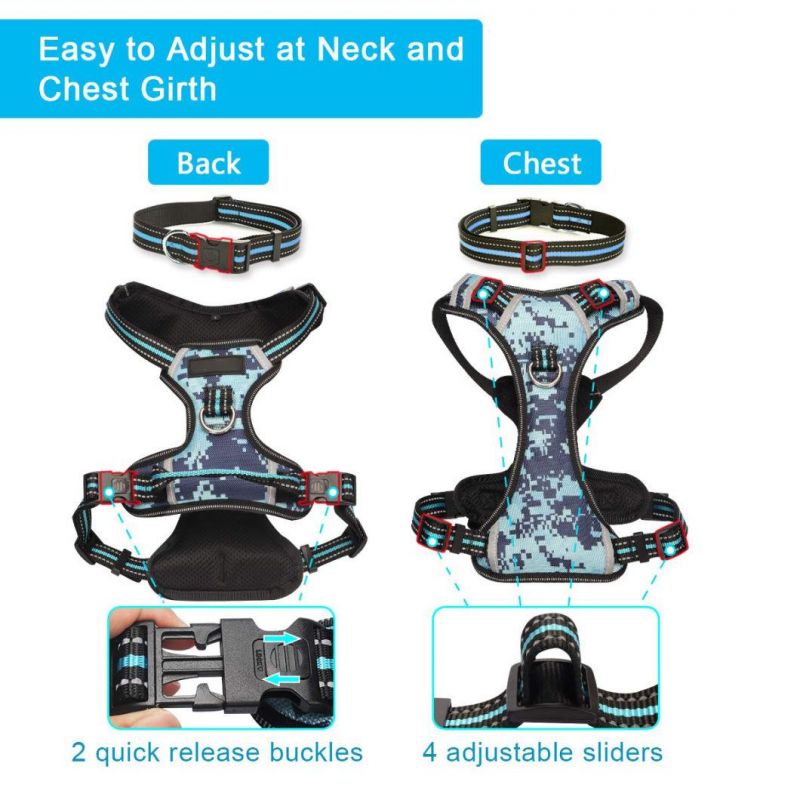 Reflective Oxford Outdoor Vest Front/Back No-Pull Pet Harnesses Dog Training Harness