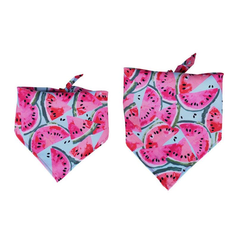 Factory Supply Watermelon Fruit Pet Bandana Wholesale Cartoon Dog Bandanas