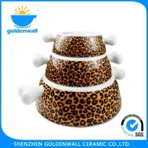 Colorful 250ml / 750ml /1750ml Porcelain Storage Dog Bowl