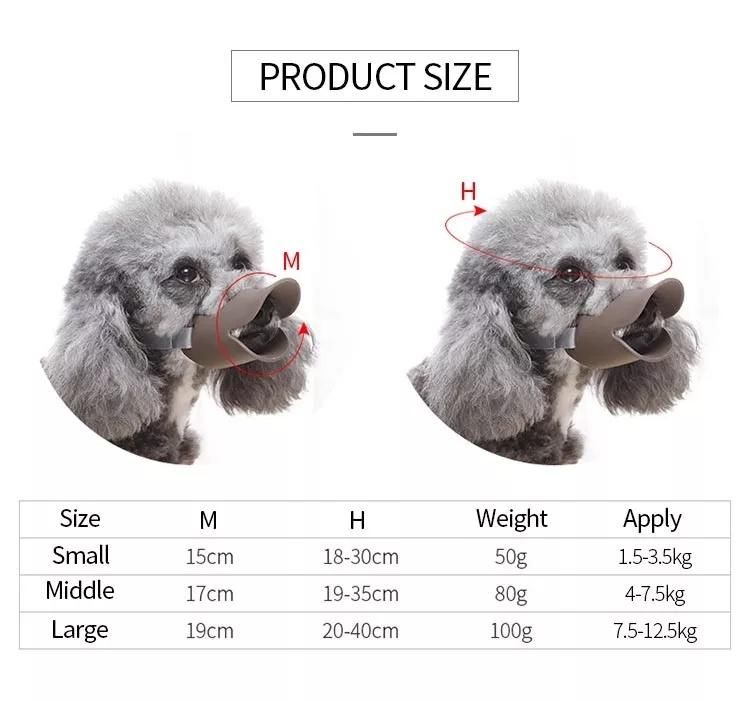 Pet Dog Muzzle with Adjustable Soft Breathable Silicone