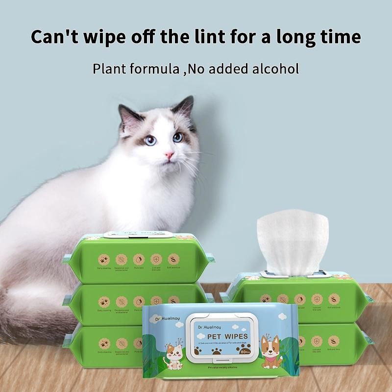 New Hot Sale Cat Cleanng Wipes Cat Bath Wipes Pet Safe Wipes Supplier in China