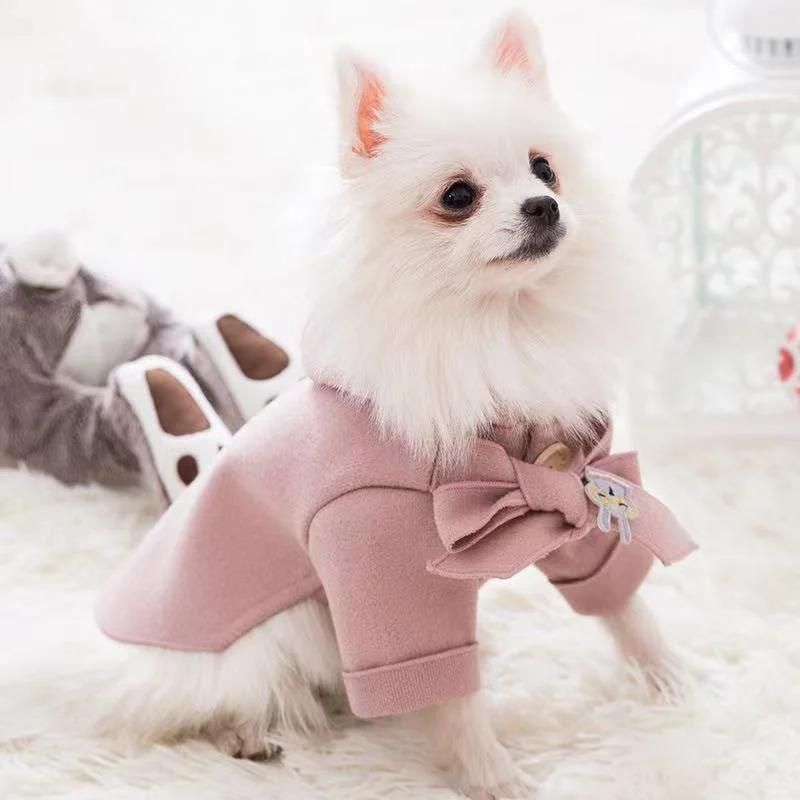 Pet Dog Clothes Solid Clothes Dogs Coats Super Small Clothing Cute Cartoon Autumn Winter Warm