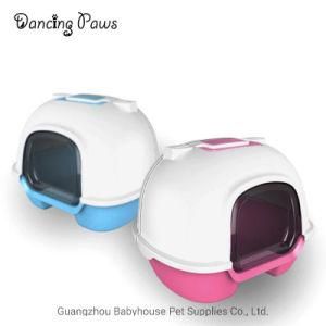 Fully Enclosed Big Size Rear Flap Cat Toilet Cat Litter Box with Free Shovel Toilet