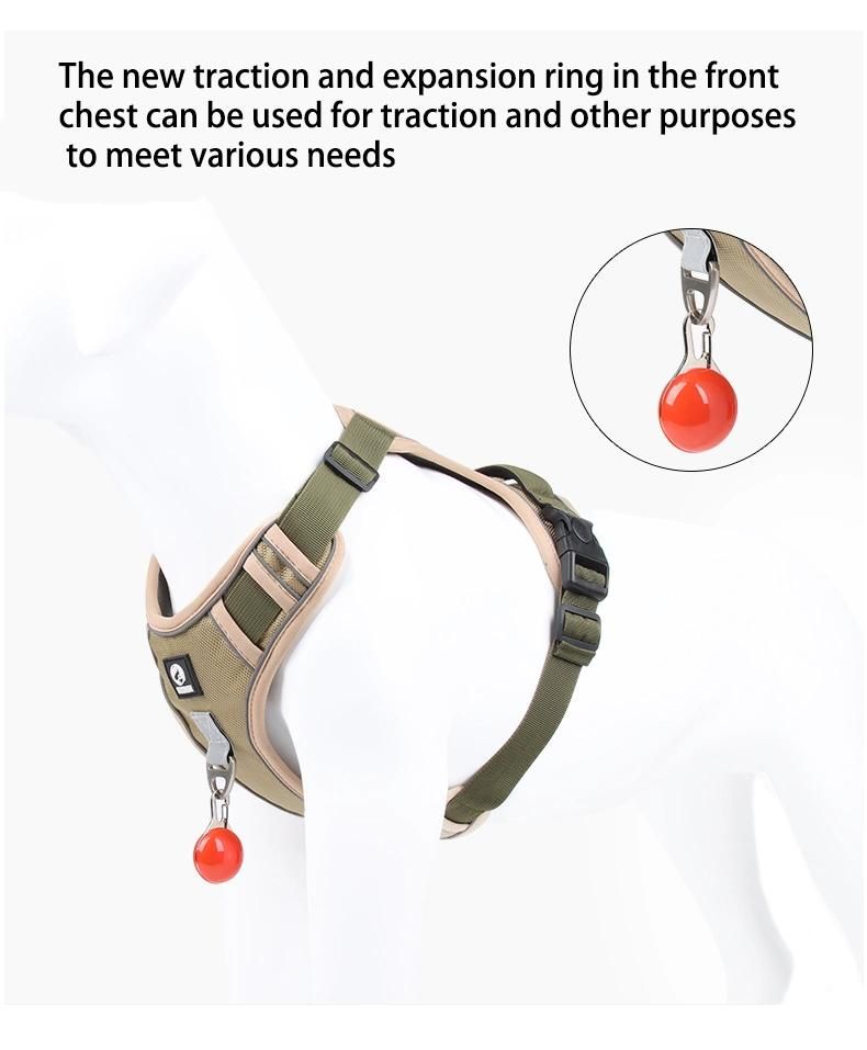 2022 Vest Type Large Dog Chest Strap with Explosion-Proof Impact Reflective Dog Traction Rope