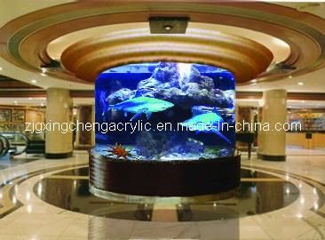 Good Transparent Acrylic Cylindrical Fish Tank