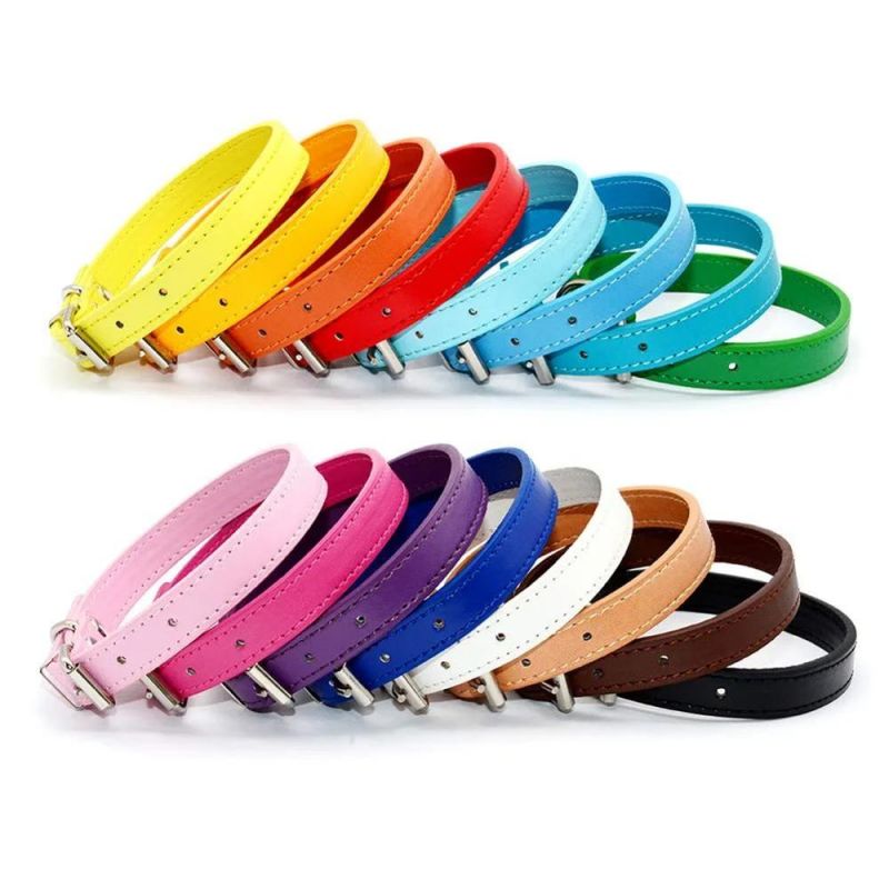 Customized PU Leather Dog Collar for Pet Dog Spiked Studded PU Leather Dog Pet Leash Collar Rivets Pet Necklace