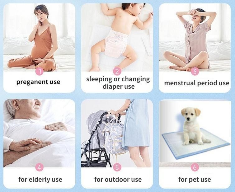 Wholesale Adult Underpad Sheets Medical Disposable Incontinence Pads Non-Woven Fabric Nursing Nappy Pad Customized Hospital Use Ultra Sanitary Pad