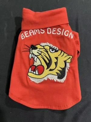 &quot;Beams Design&quot; Tiger Head Embroider Pet Clothes Pet Wear Dog Clothes Dog Clothing with Zipper