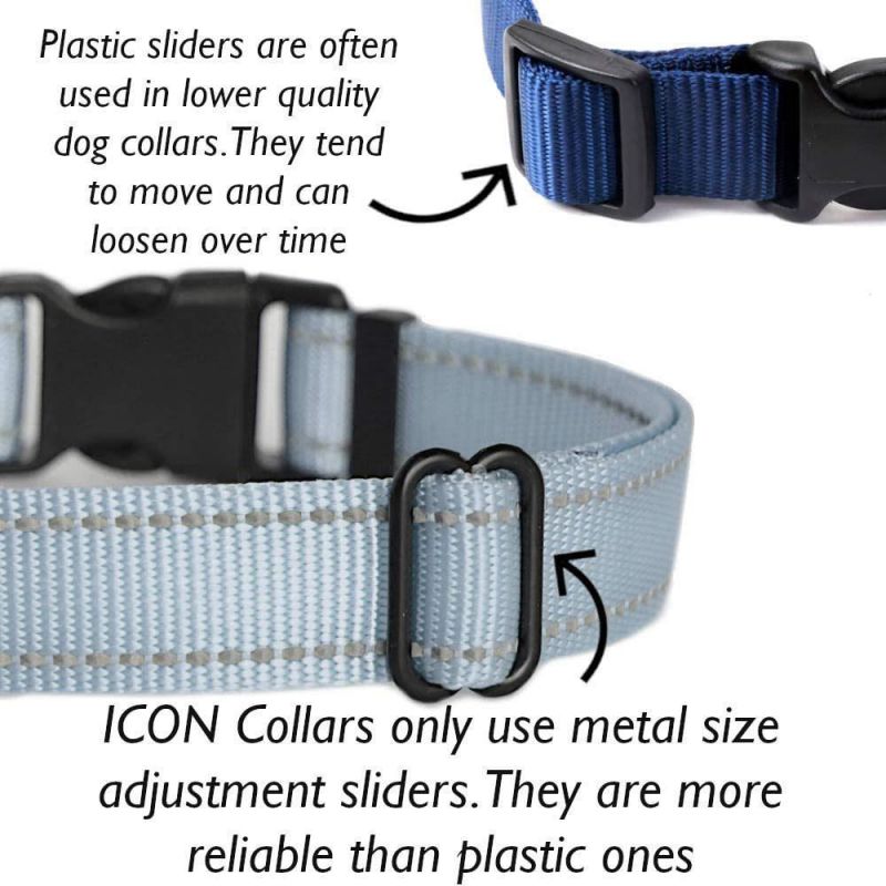 Durable Reflective Nylon Dog Collar with Multiple Colors