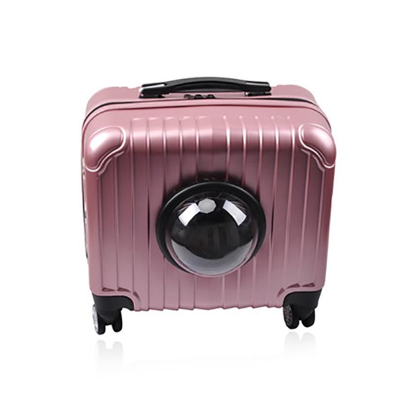 Fashion Breathable Pet Bag Travel Suitcase with Wheels and Trolley