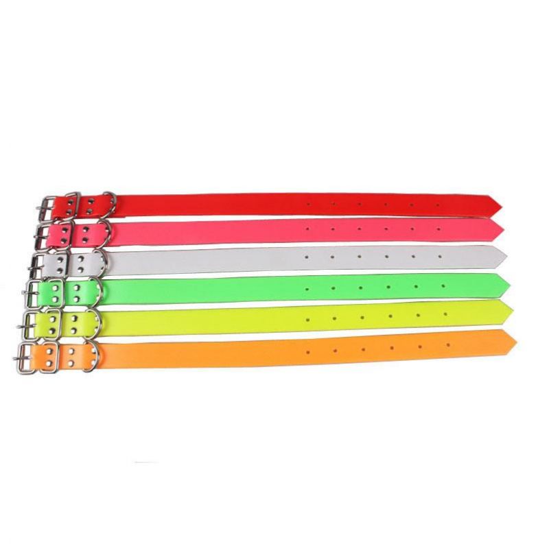Wholesale Pet Accessories Supplier Solid Color Personalized Waterproof Plastic PVC Dog Training Collar