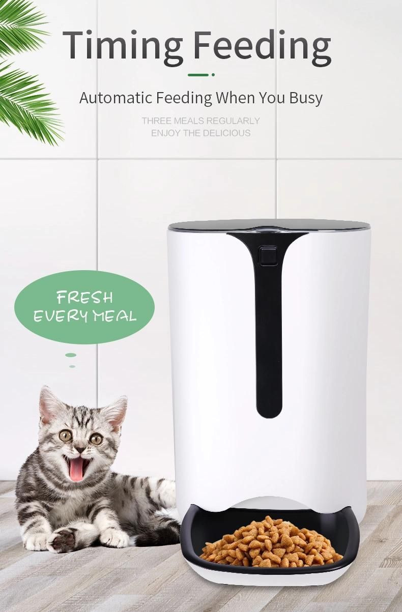 6L Dog Automatic Pet Feeder Smart Pet Dispenser Pet Food Dispenser with Recording