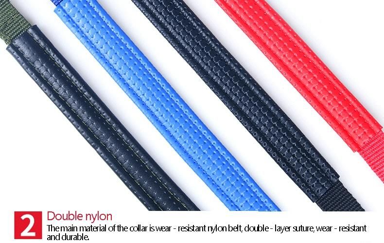 Personalized Lettering Reflective Anti Stray Solid Color Pin Buckle Pet Dog Collar//