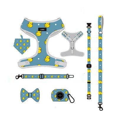 Luxury Designer Custom Printed Mesh Reversible Dog Harness/Pet Products