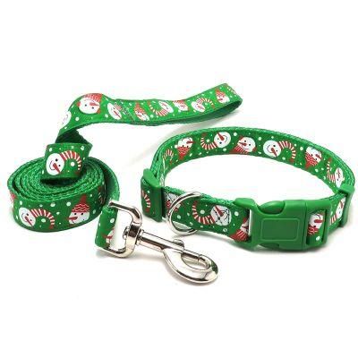 Wholesale Dog Accessories Heat Transfer Printing Pet Collar Leash Sets