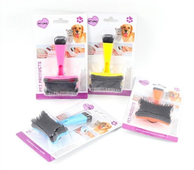 Plastic Push Brush for Cat and Dogs
