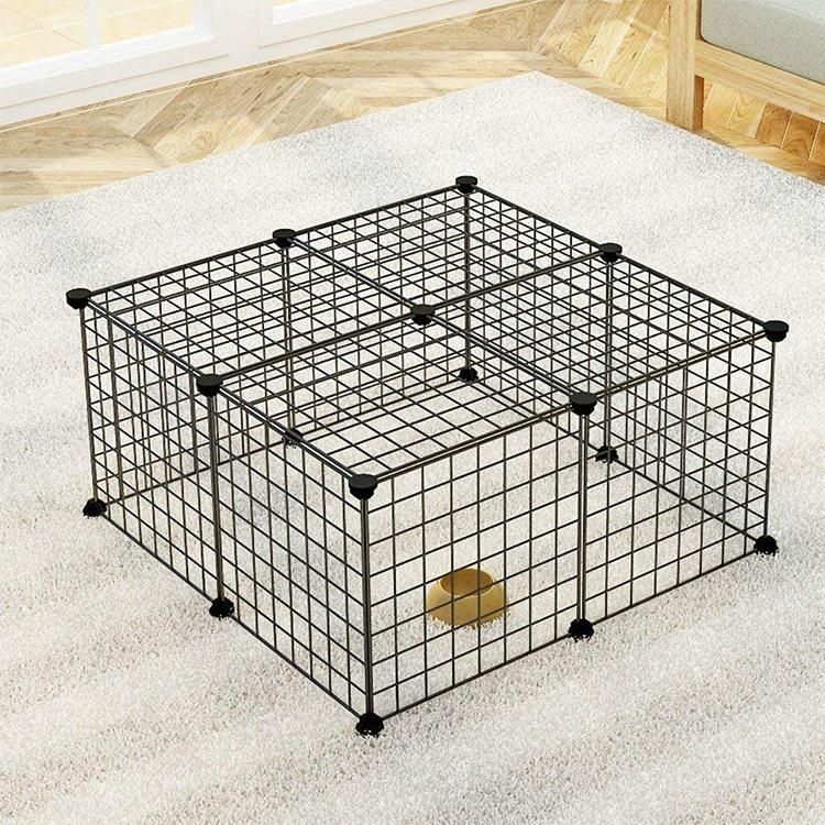 Available Large Foldable Pet Cages Carriers Dog Kennels Black Metal Pet Cages