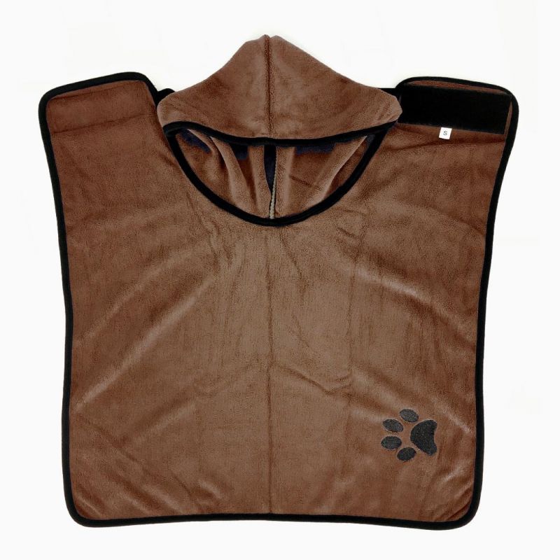 Mircofiber Absorbent Warm Grooming Quick-Dry Dog Cat Towel Bathrobe Wholesale Pet Products