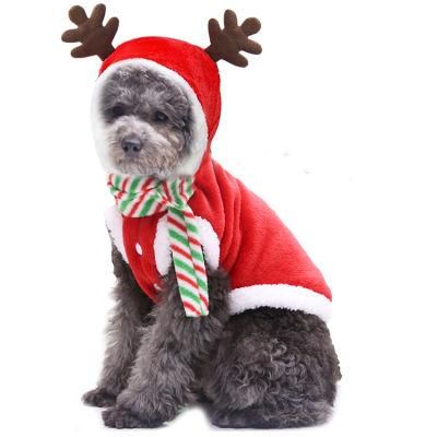 Christmas Clothes for Big Dogs Cat Pet Winter Warm Tree Holiday Dressing Santa Claus