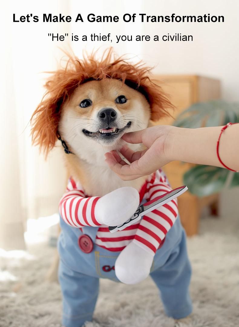 Personality Autumn Winter Style, Outfit Funny Small Medium Large Teddy Pet Dog Spoof Clothes//