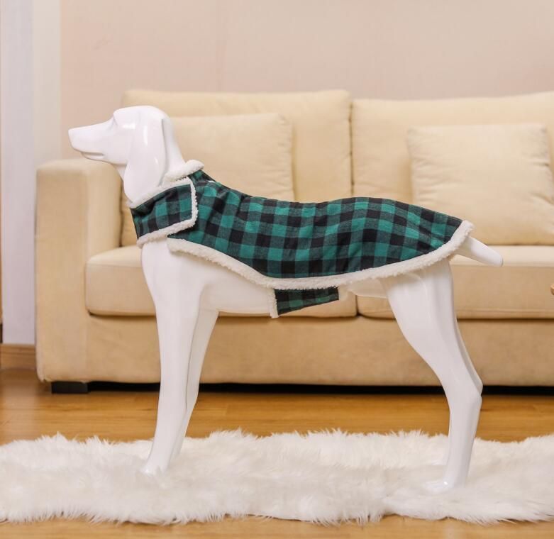 Fleece Plaid Soft Warm Dog Coat with Fast Delivery