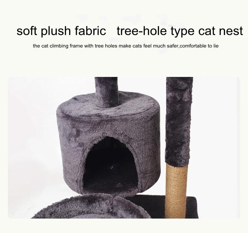 Cat Sisal Scratcher Cat Tree with Tree Hole as Nest