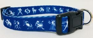 Dog Collar, Pet Collar, Cat Collar, Pattern Collar (Art: royal blue constellation)