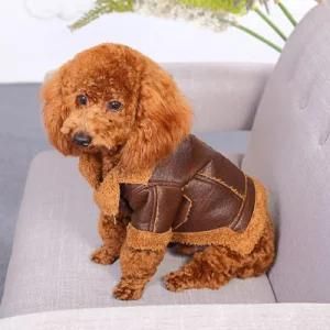 Wholesale Leather Pet Dog Clothes, Leather Jacket Style Pet Jacket
