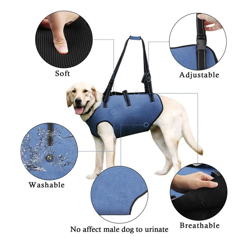 Breathable Straps Support Pet Rehabilitation Vest Dog Lift Harness Walking Recovery Sling Soft Adjustable for Old Injured Puppy