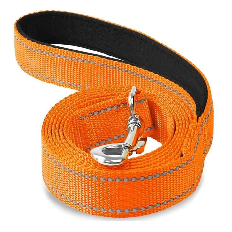 Safety Reflective Nylon Dog Leash for Walking Training, Easy to Grip Neoprene Padded Handle Dogs Leashes
