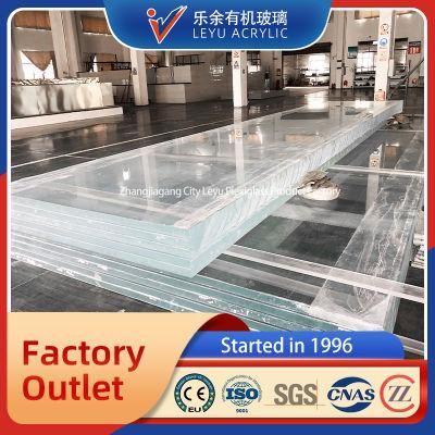 Customized Thickness Clear Acrylic Glass Transparent Plastic Plate for Aquarium Panel