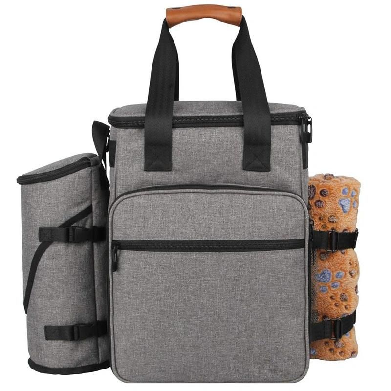 Portable Dog Weekend Tote Organizer Pet Travel Bag for Food