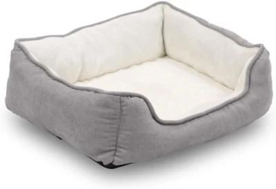 Medium Dog Bed All Season Dog Cushion with Dog Paw Printing