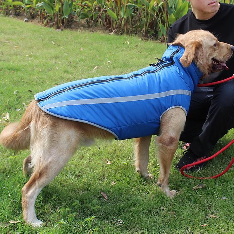 Waterproof Pet Dog Coat Winter Warm Dog Jacket Vest Reflective Sports Clothes with Harness Hole