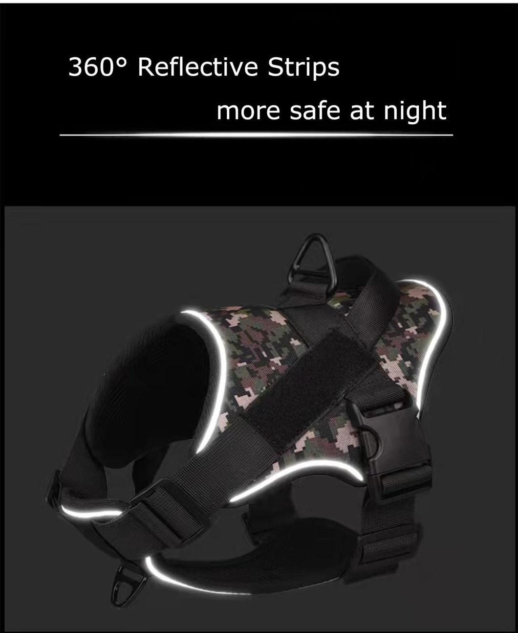 Latest Popular Traning Tactical Dog Harness with 360° Reflective Strips