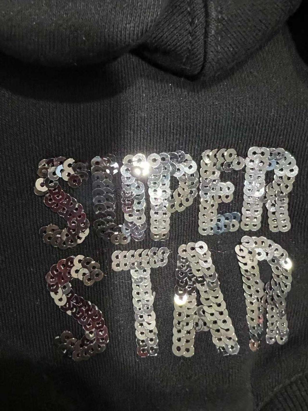 "Super Star"Sequins Embroidery Pet Products Pet Hoodie Dog Hoodie Clothes