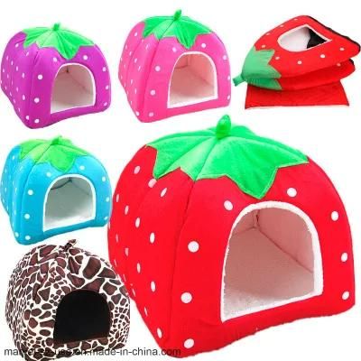 Fashion Soft Pet Bed Strawberry Shape Lovely Dog Cat Pet House