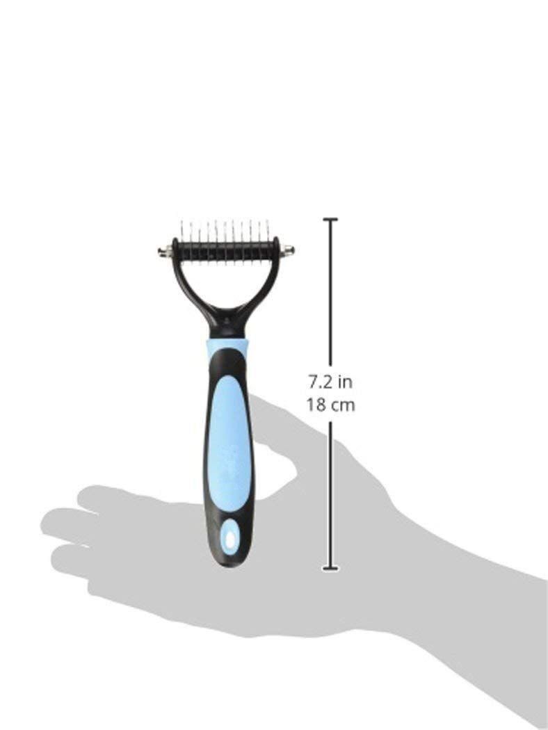 Rake Grooming Shedding Brush for Dog Cat Long Short Hair with Metal Blade